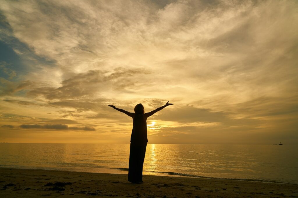 happiness woman sun