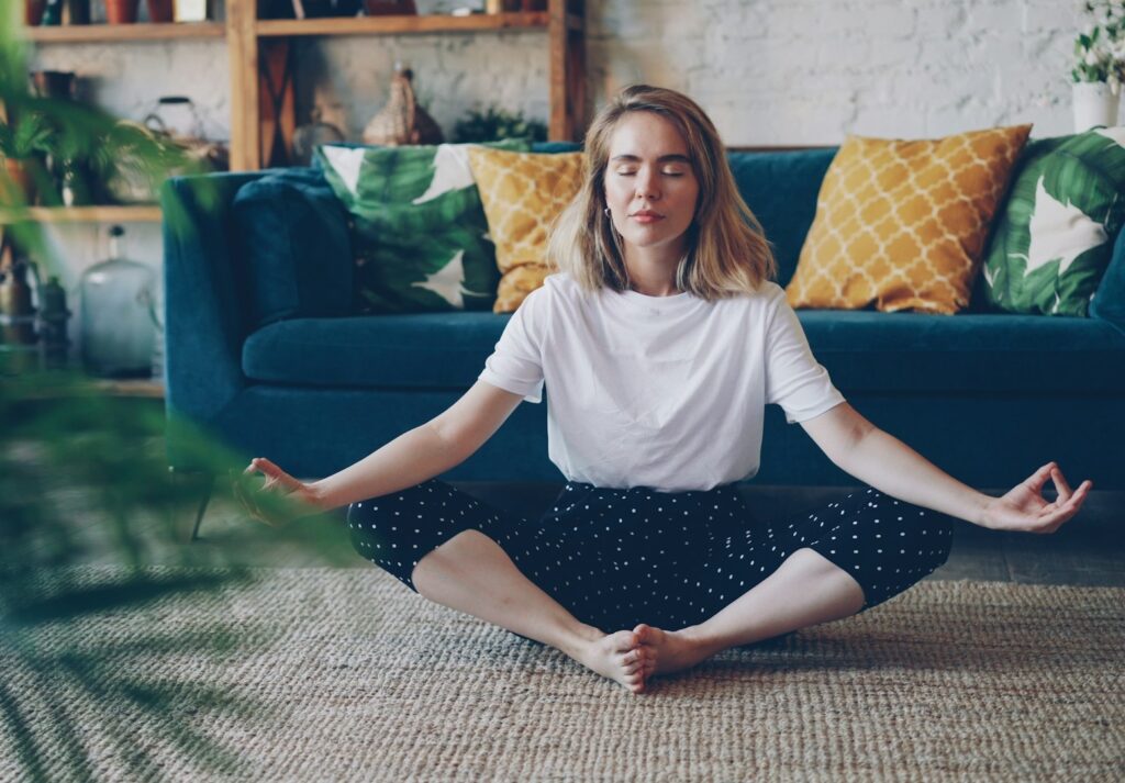 woman meditation salon